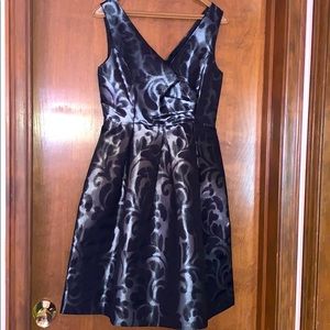 Gray and black metallic semi-formal dress.